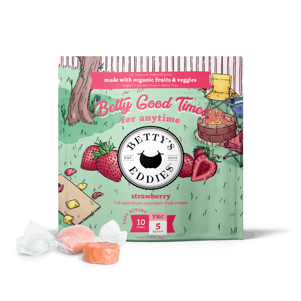 Betty's Eddies Strawberry Fast Acting Taffy 10pk Provincetown, MA Hennep