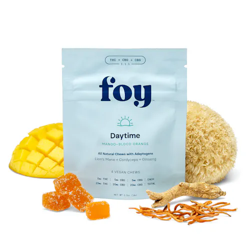 foy | Daytime | Mango | 1:1:1 THC / CBD / CBG Gummies | 4pk-active