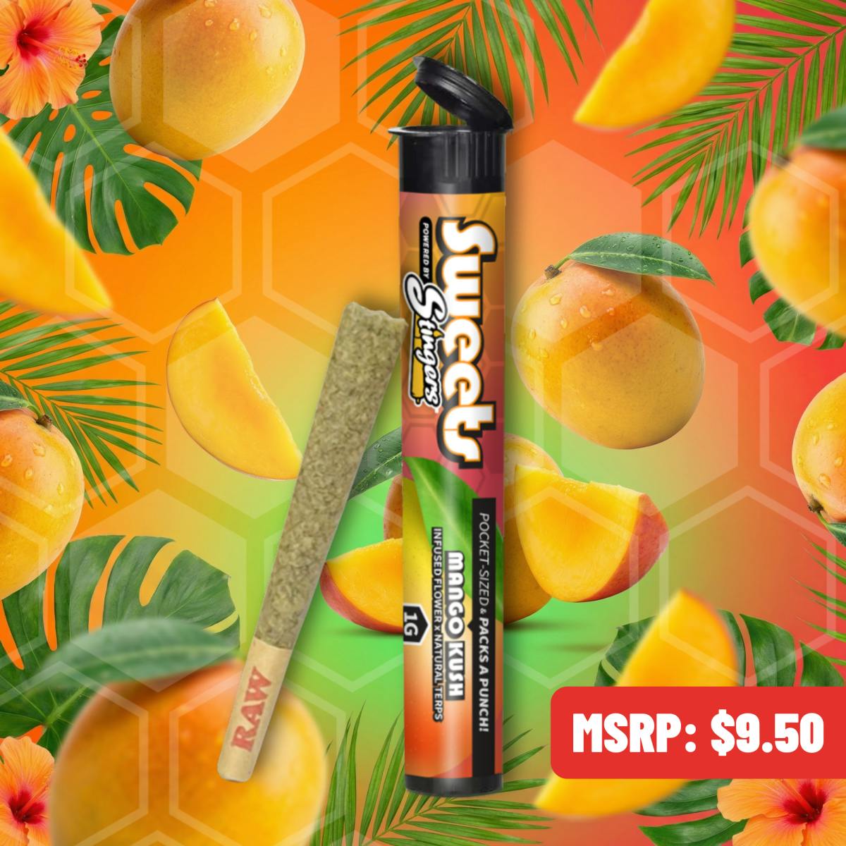 Product: Stingers Sweets | Mango Kush | Liquid Diamond Infused Preroll