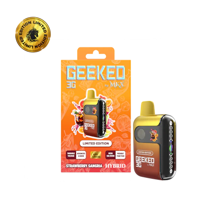 GEEKED by MKX - 3G Disposables LIMITED EDITION - Strawberry Sangria - Hybrid - DISPOSABLES by MKX Oil Co. at King of Budz