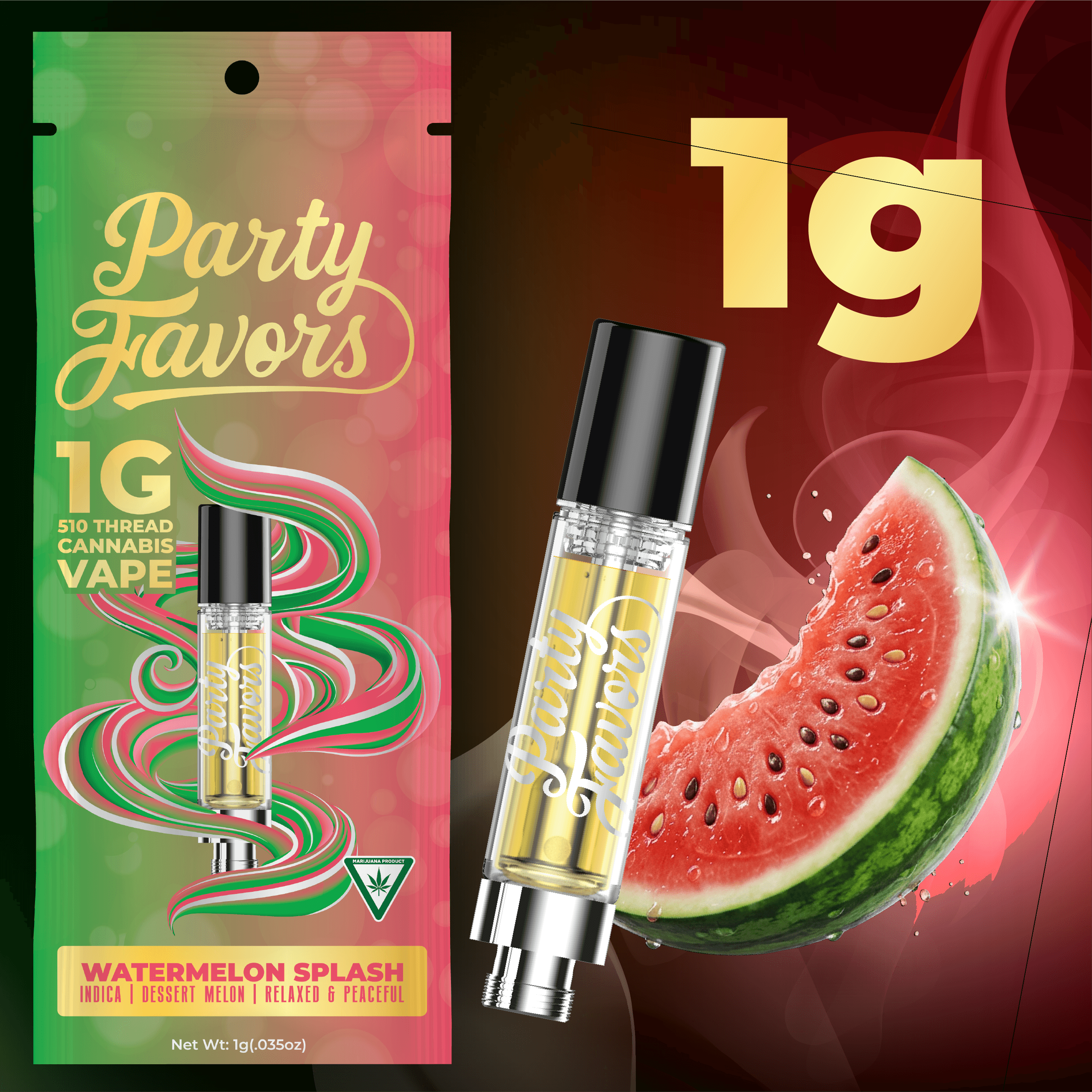 Party Favors - 1g Cart - Watermelon Splash