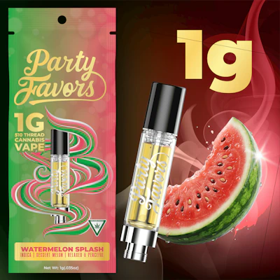 Party Favors - 1g Cart - Watermelon Splash - CARTRIDGES by Party Favors at King of Budz