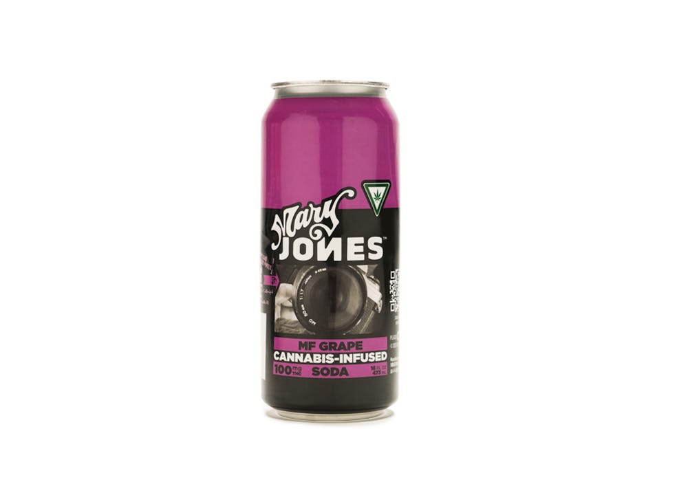 Product: Mary Jones | MF Grape | Infused Liquid Soda | 100mg | Hybrid