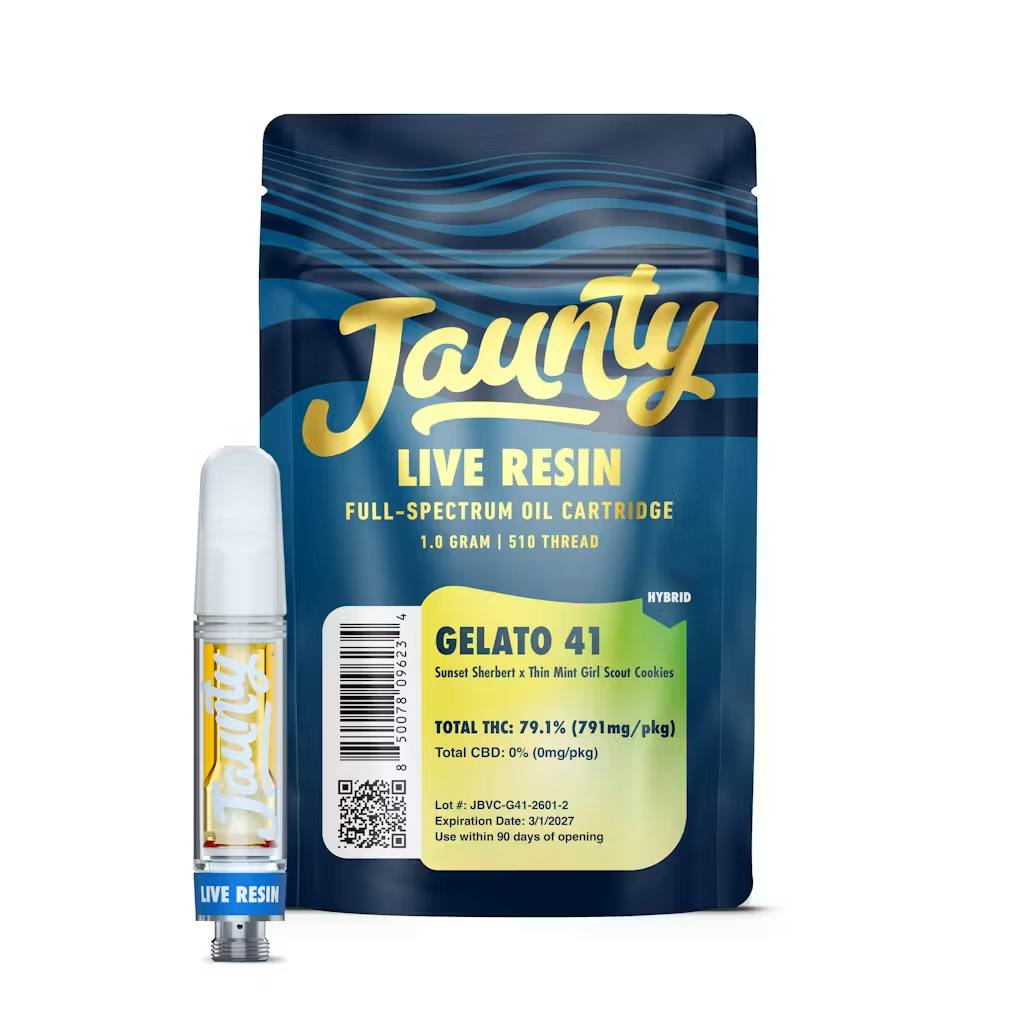 Jaunty - 1g Live Resin Cartridge Set - Gelato 33