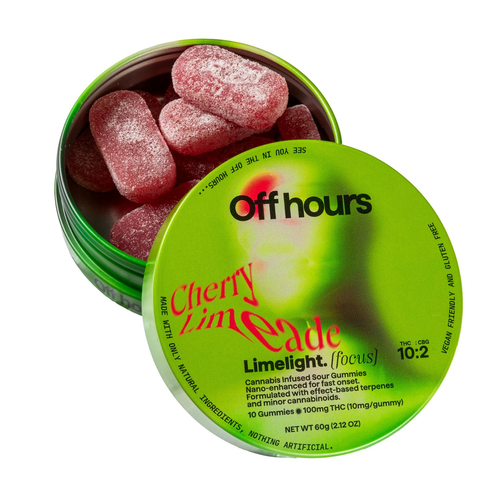 Off Hours Limelight | Cherry Limeade | 10:2 | 10pk - EDIBLES cannabis product, .1g