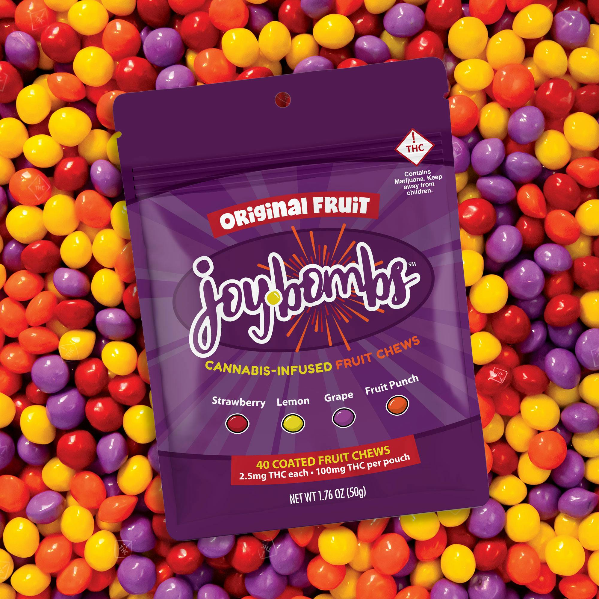 Photo of Joy Bombs Original Fruit (40pk / 100mg THC)