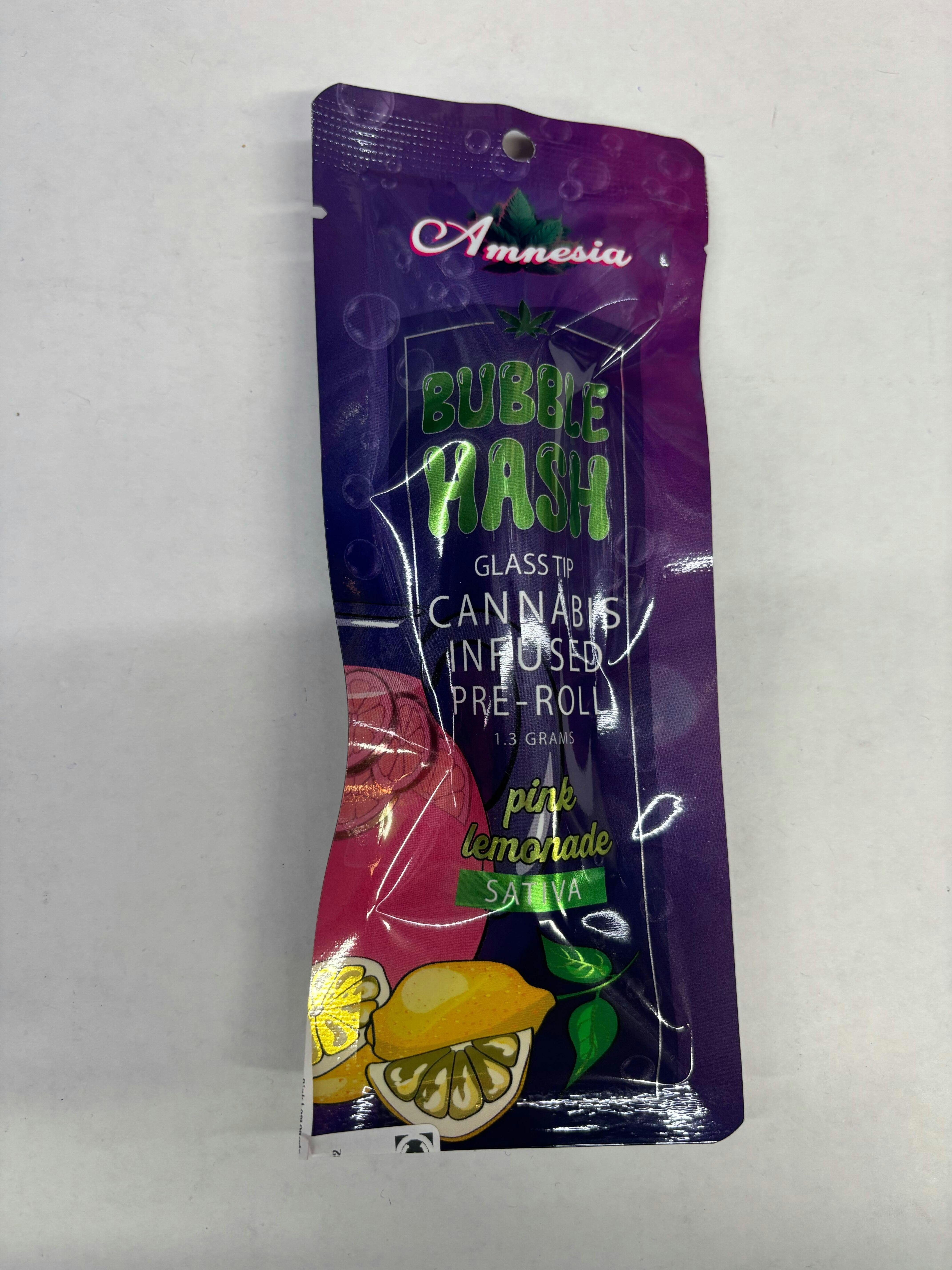Amnesia - Pink Lemonade - 1.3g Bubble Hash Infused Preroll
