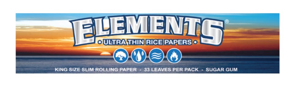 Elements - rice rolling papers - ks slim - ultra-thin