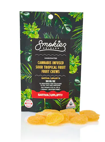 Sour Tropical Fruit Sativa 100mg THC Fruit Chews-2