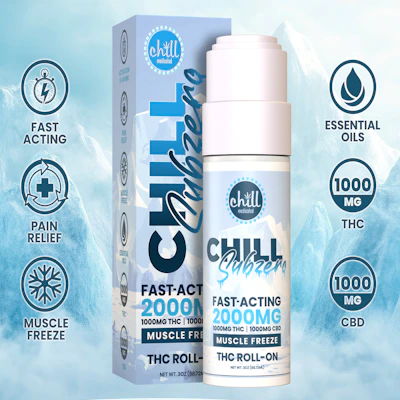 Chill Medicated - 1000mg THC:1000mg CBD Topical Roll On - Subzero