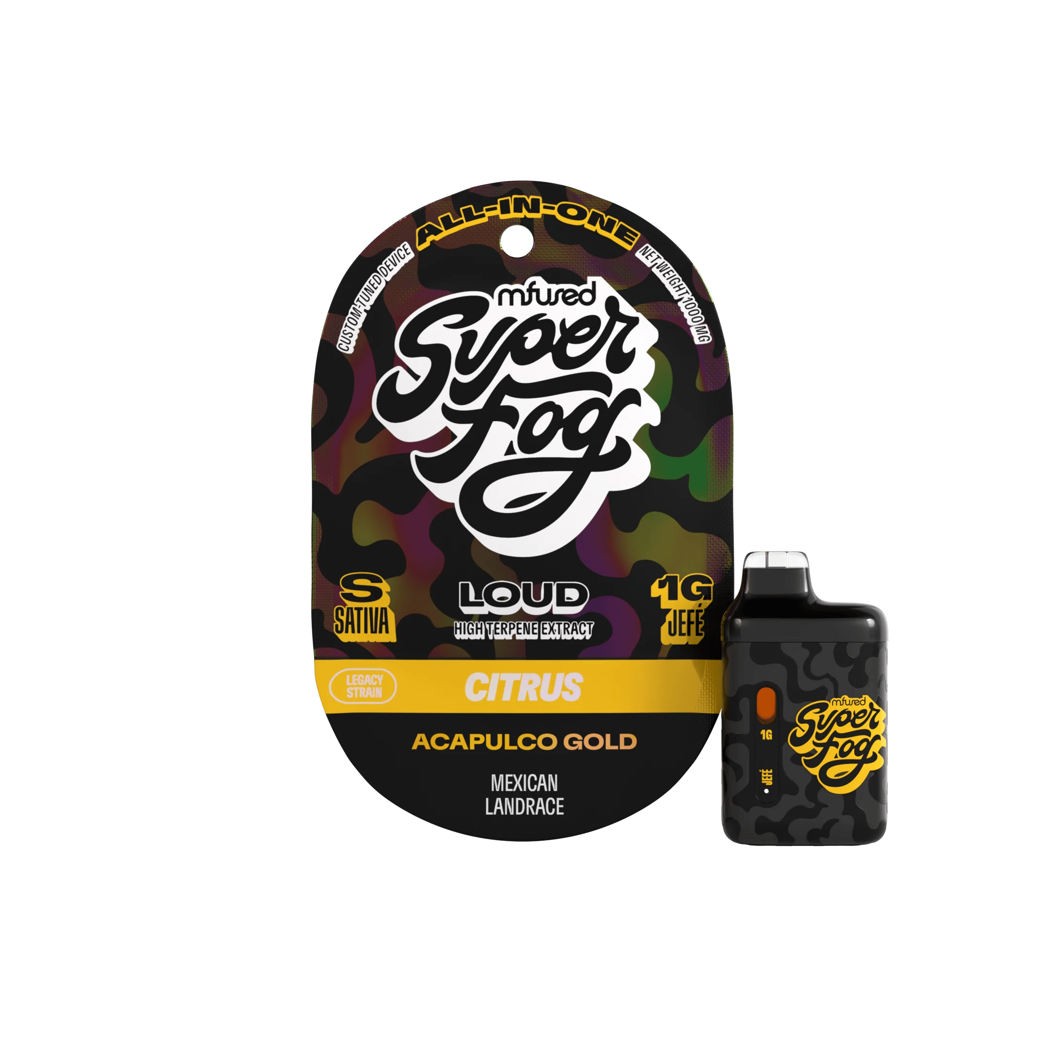 Product Disposable Super Fog Loud Jefe Plus | Acapulco Gold (S) Mfused