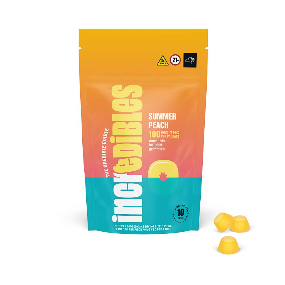 Summer Peach Gummies • 100mg by Incredibles | Buy Online