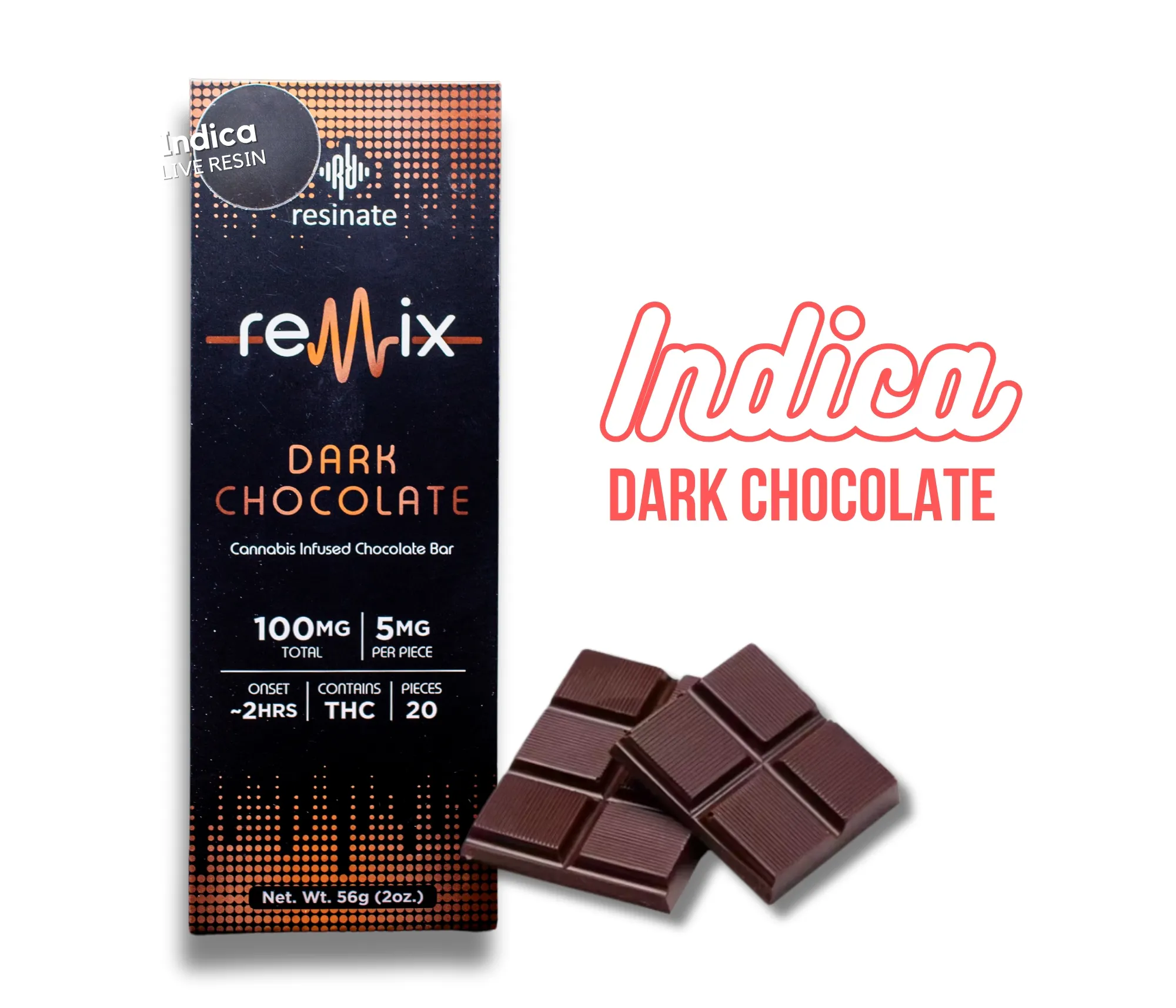1:1:1 (THC:CBD:CBN) | Bedtime Dark Chocolate Bar | 5mg | 20pk in