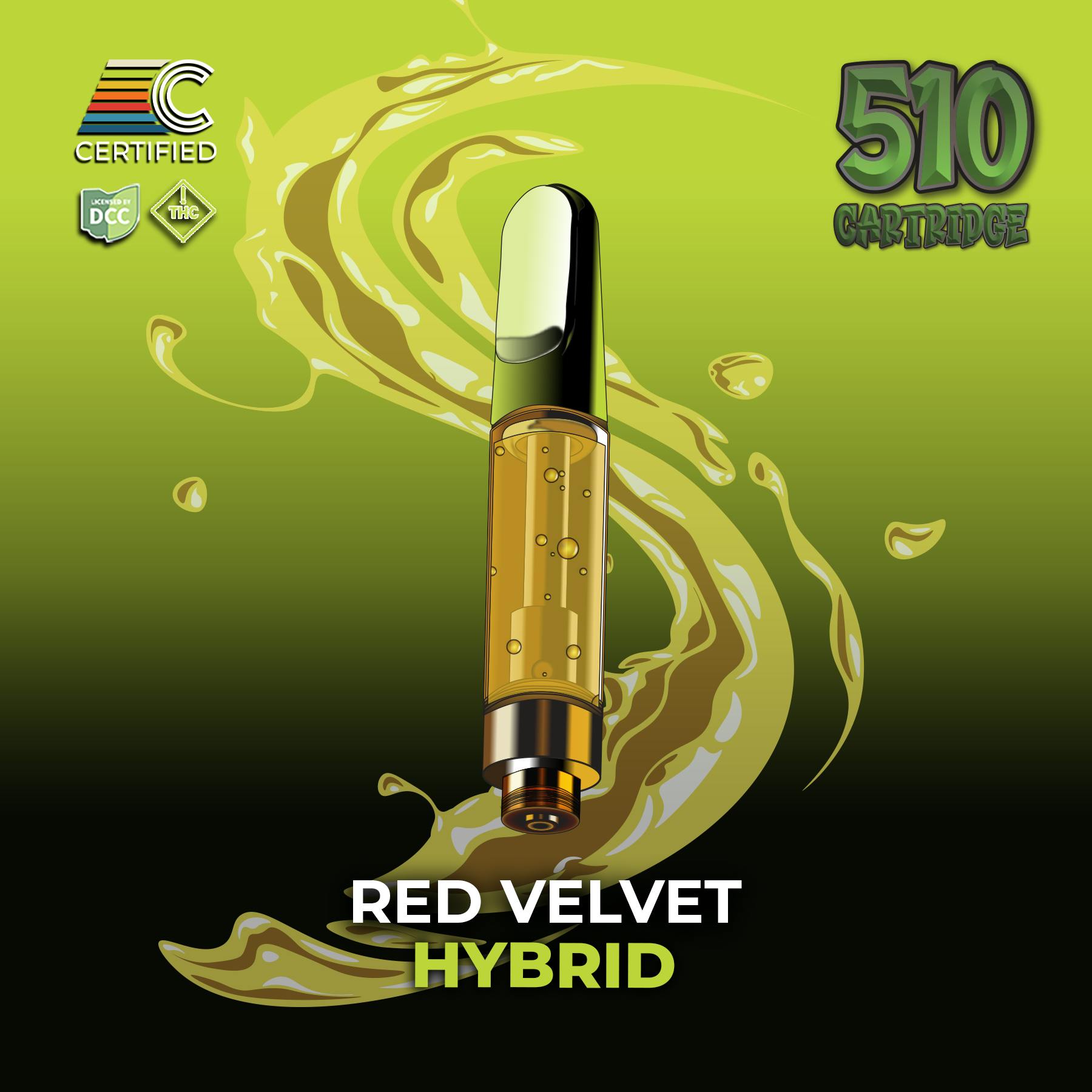Red Velvet | 1g Distillate Cart | CERTIFIED Cleveland