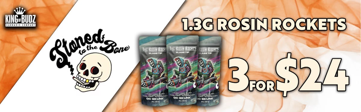 Stoned to the Bone Rosin Infused Prerolls 3/$24