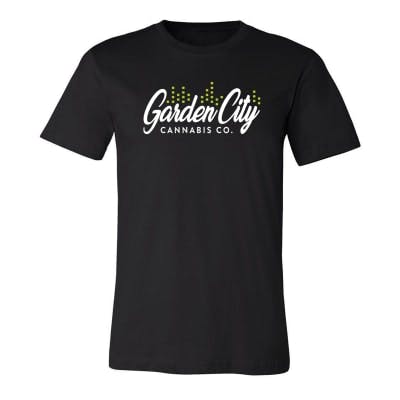 GCCC Mens Black Bamboo Crewneck T Shirt w Large Chest Logo Size