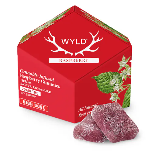 High Dose | Raspberry Sativa Enhanced Gummies-1