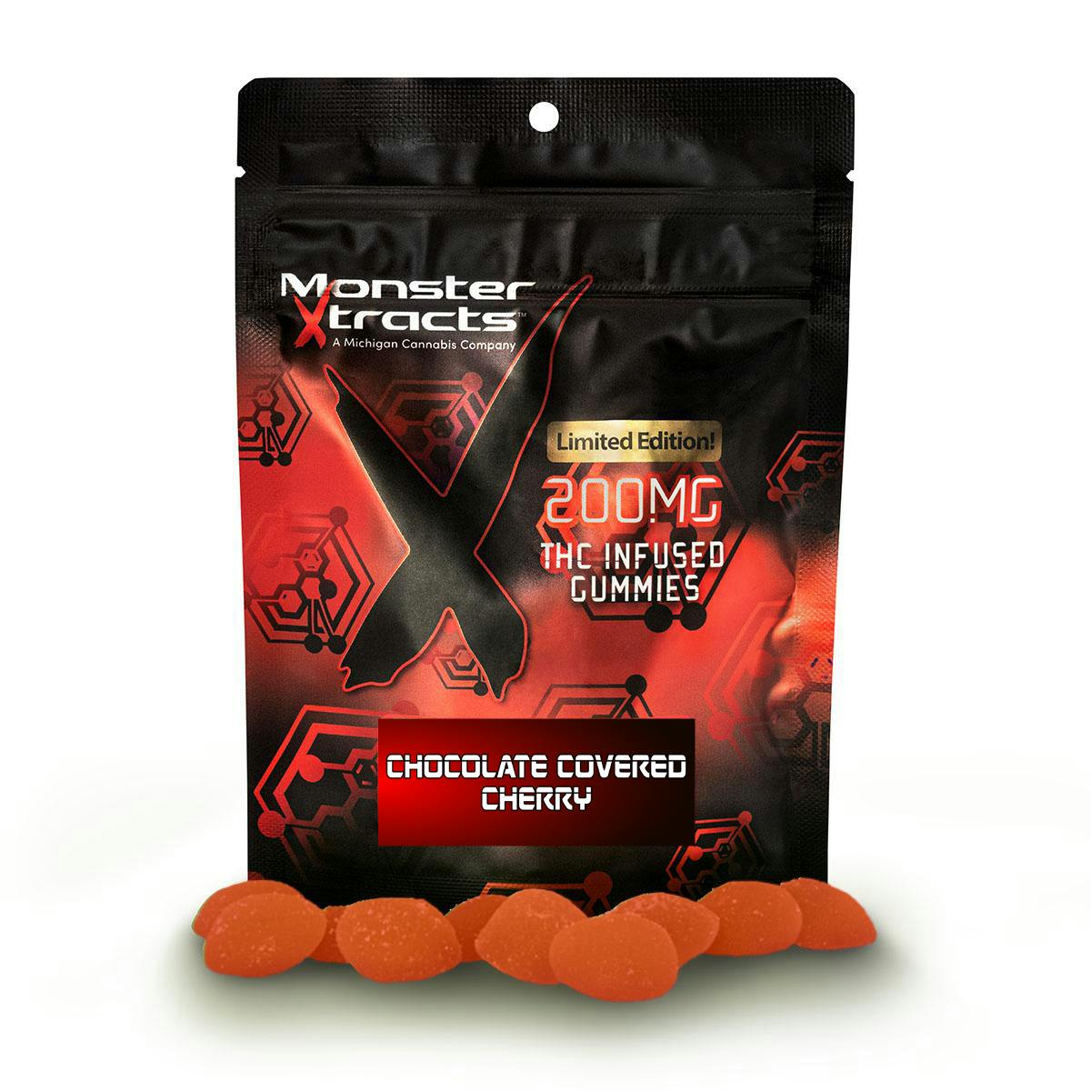 Monster Xtracts Chocolate Covered Cherry Gummies | 200mg | Higher