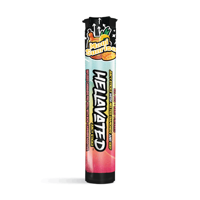 Whole bud flower is infused with a proprietary process that combined diamonds, natural botanical terpenes and pure kief all contained within the pre-roll to produce a potent flavor explosion and high THC content for that desired Lift off or couch lock without the mess and burn of a traditional pre-roll.
