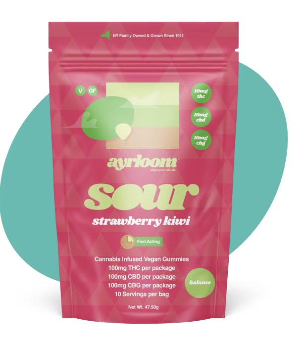ayrloom Sour Strawberry Kiwi 100MG 10 Pack