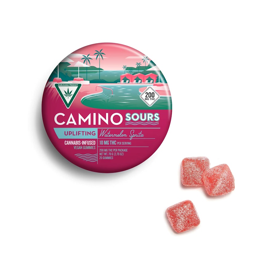 Camino 200mg Gummies Sour Watermelon Spritz