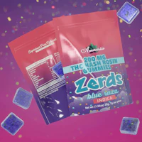 Amnesia - 200mg Zerds Hash Rosin Gummies - Blue Razz - product image at King of Budz