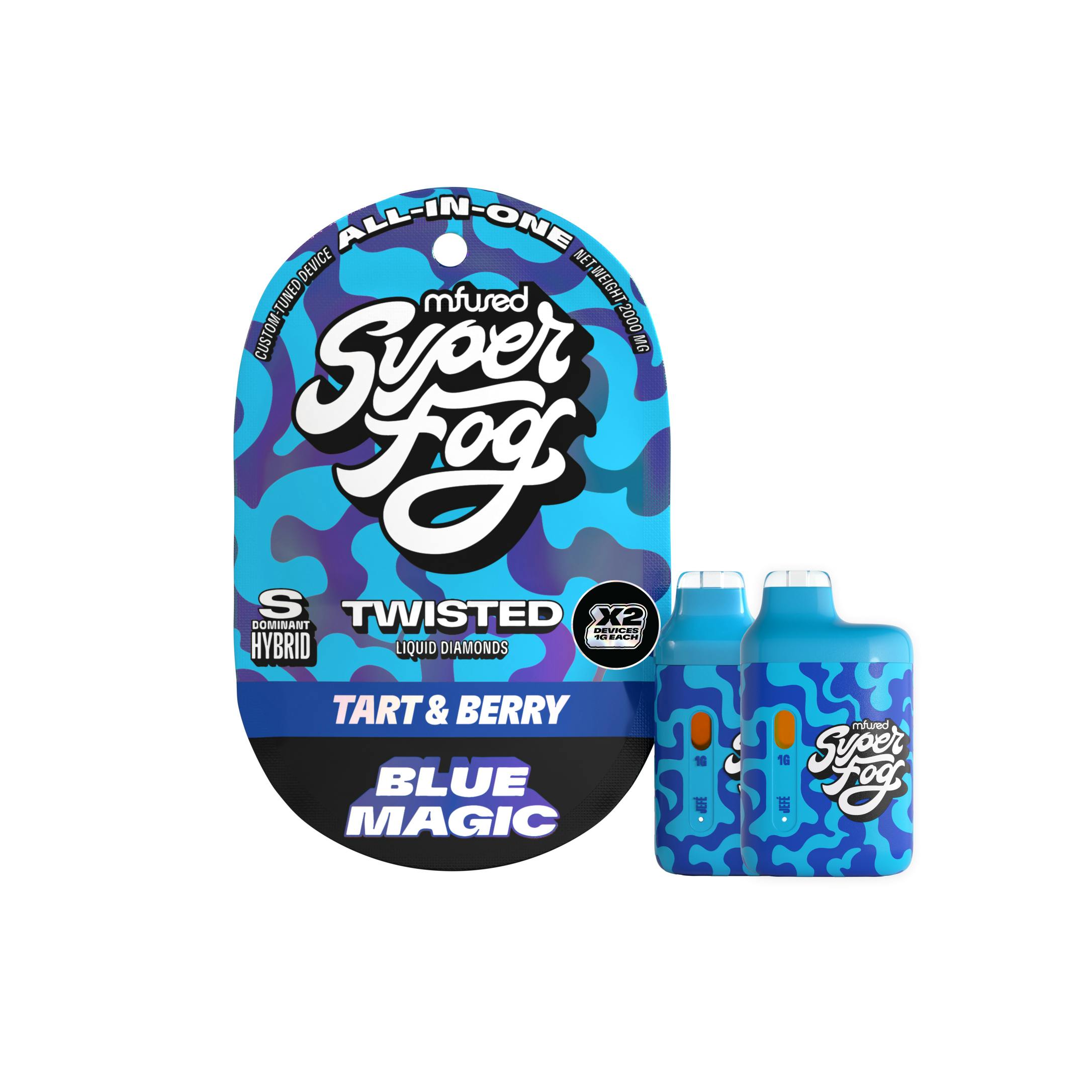 Mfused | Twisted Jefe 1g Vape 2pk | Blue Magic