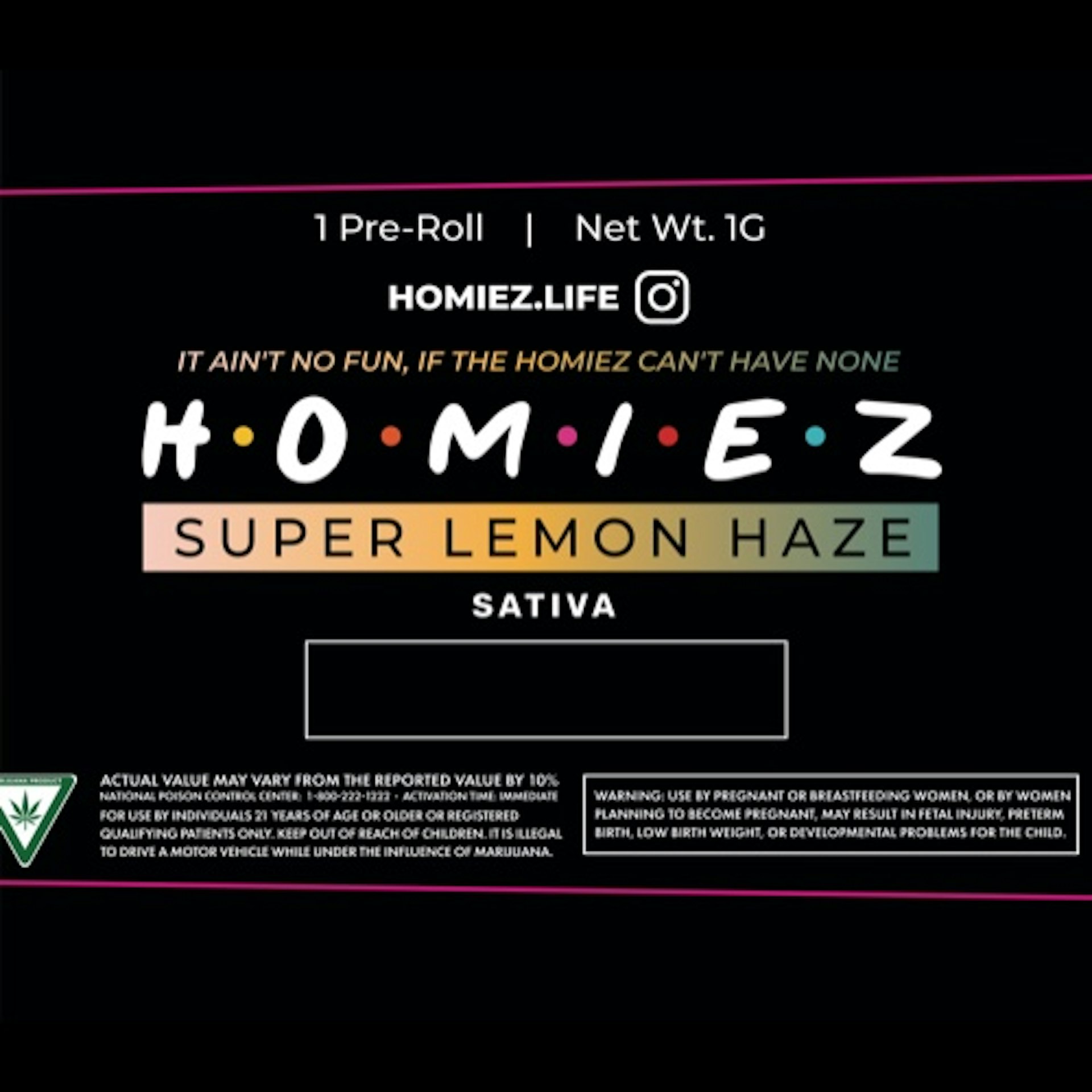 Homiez - Super Lemon Haze Pre-Roll