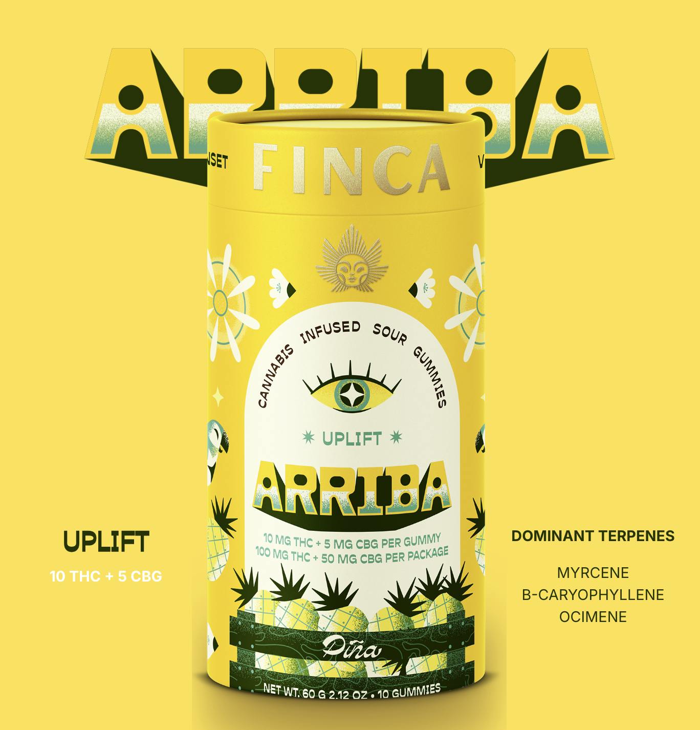 NY Finca | Gummies 10pk | Arriba Pina | Uplift