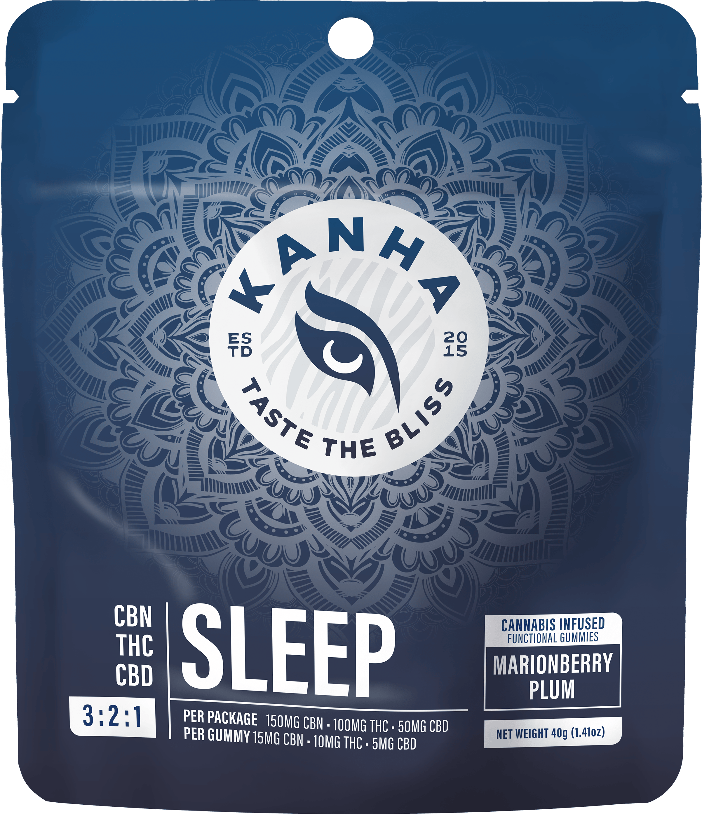 Product IP KANHA FX Gummies - (3:2:1 CBN:THC:CBD) Sleep Marionberry Plum 100mg (10pk)