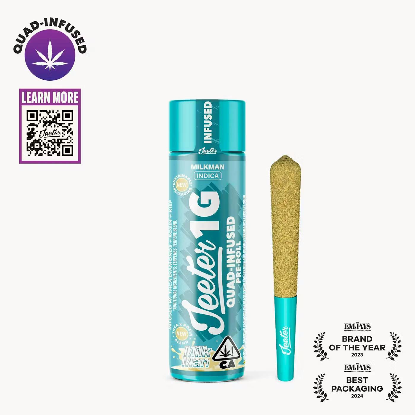 Jeeter - 1g Quad Infused Preroll - Milk Man