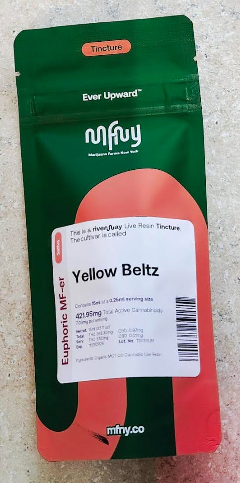 Yellow Beltz | Live Resin Tincture | 15ml | Sativa Dominant | MFNY
