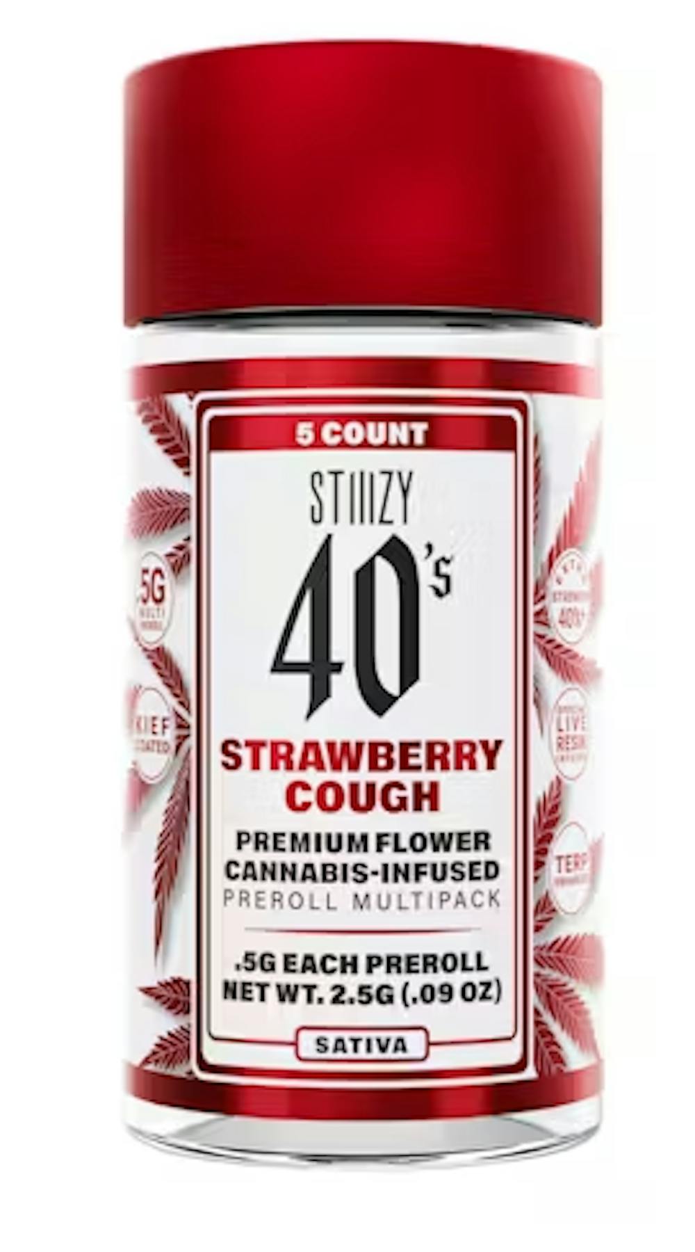 Product Infused Preroll | Strawberry Cough (S) 5pk | Stiiizy