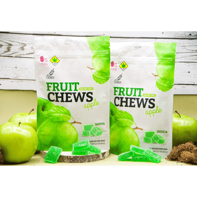 Ceres Garden 10pk Indica Apple Soft Fruit Chews c - Canna4Life
