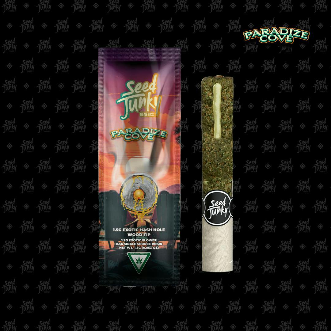 Product: Seed Junky | Hash Hole Pre-Roll - 1.5g - Paradize Cove