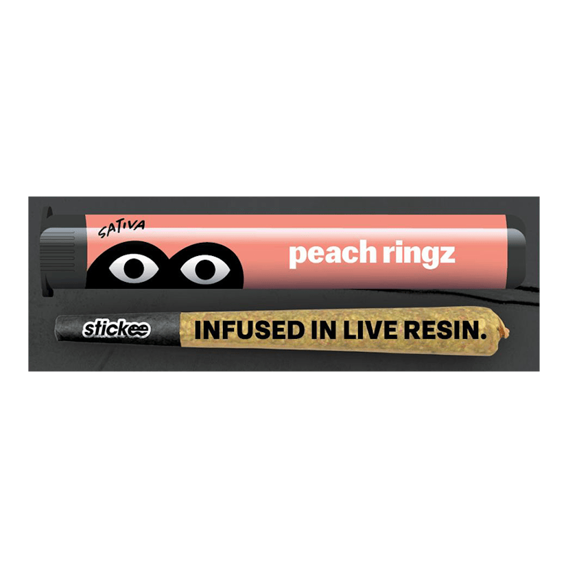 Stickee 1.2g Infused Live Resin Preroll Peach Ringz