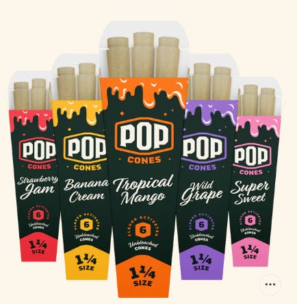 Product: Accessory | Pop Cones ULTRA THIN 1 1/4 Pre-Rolled Retail Cones | Variety Pack | Pop Cones