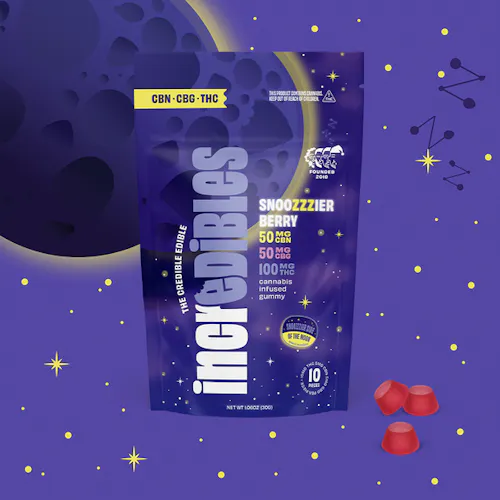 2:1:1 Snoozzzierberry + CBN + CBG | Gummies | 10 pack | 100mg THC / 50mg CBN / 50mg CBG-active