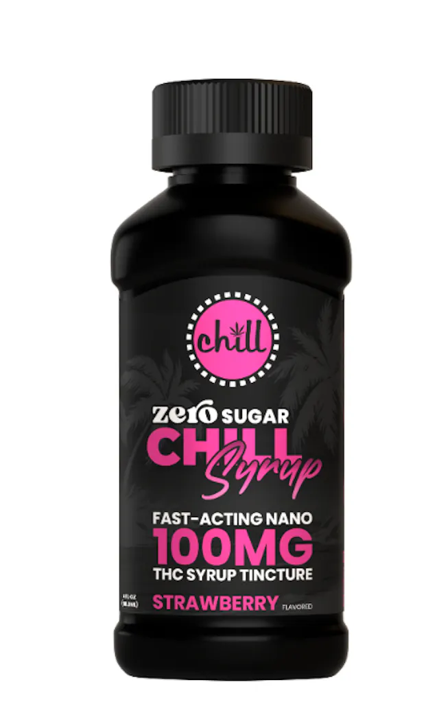 Chill Tincture Zero Sugar Strawberry Syrup 100mg (hybrid, flavored, 1g)