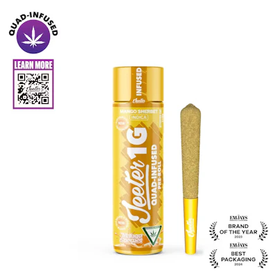 Jeeter - 1g Quad Infused Preroll - Mango Sherbet