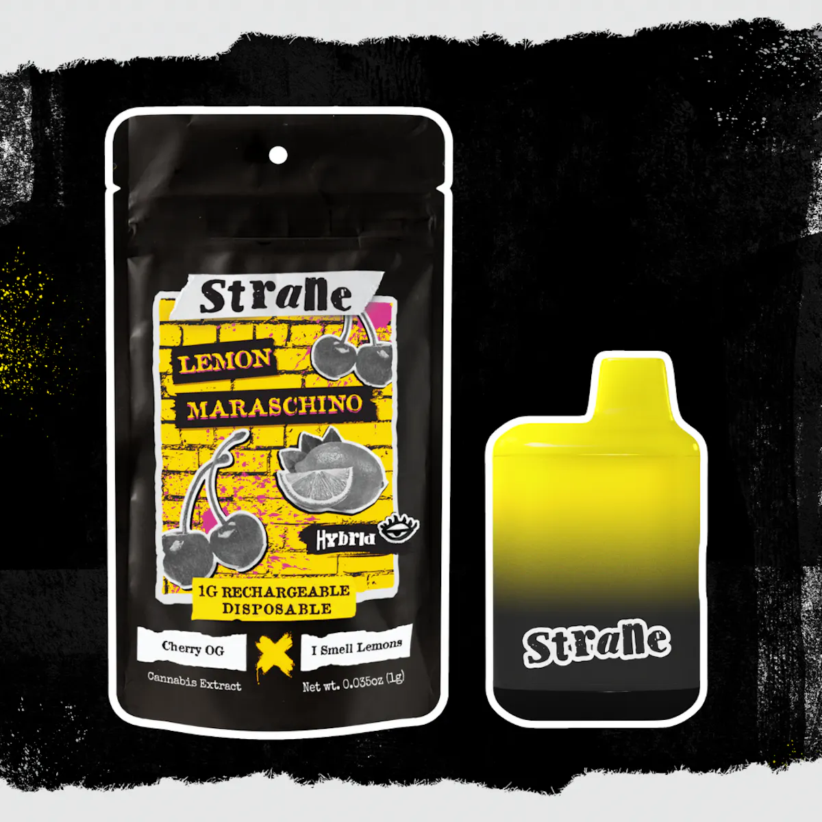 Lemon Maraschino RIP STICK Rechargeable Disposable 1g 1g Vaporizers | Strane  |