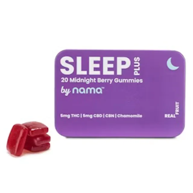 Nama Gummies Sleep Midnight Berry 1 THC : 1 CBD : CBN 20pk/100mg (indica, 2.8g)