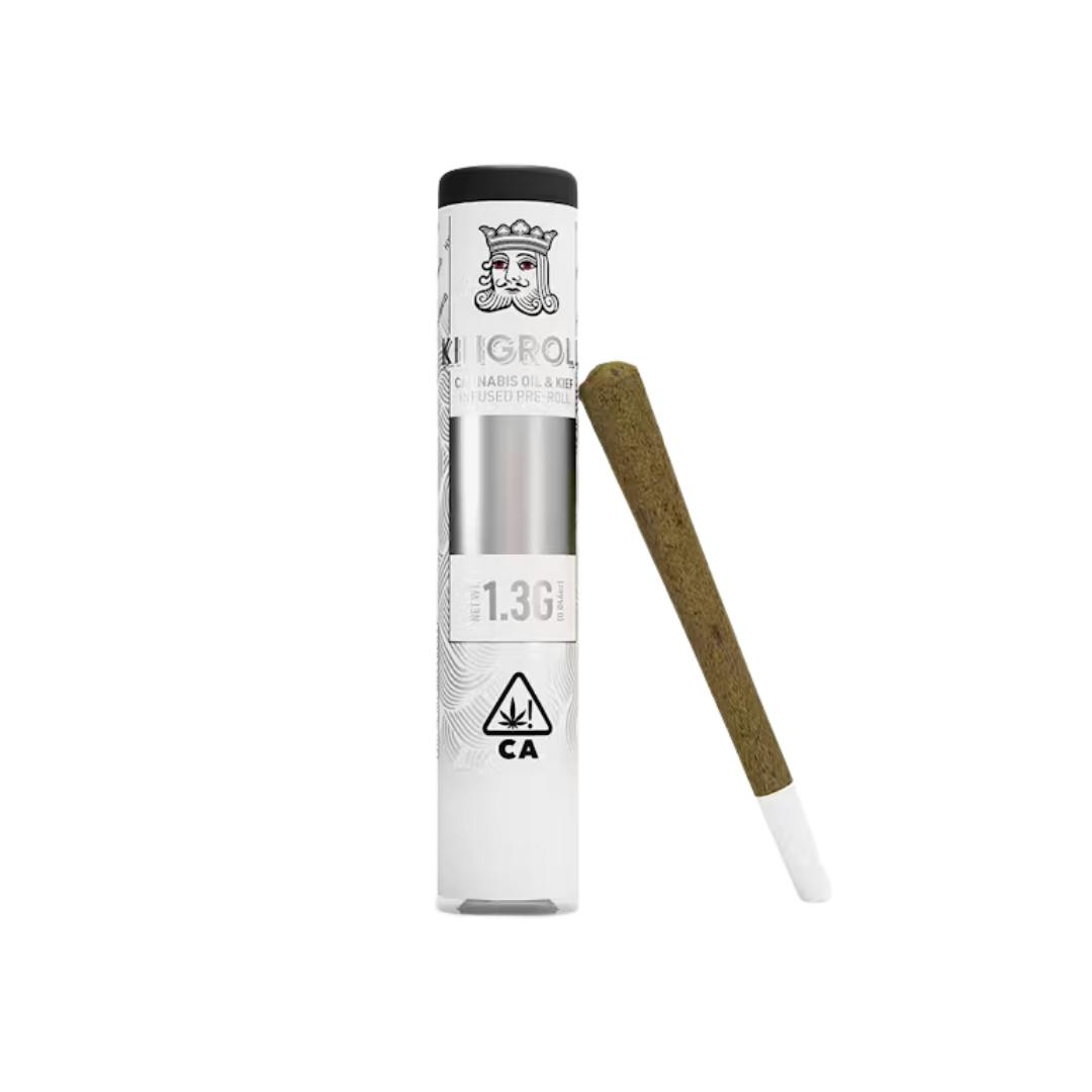 KINGROLL ROYALE INFUSED PREROLL 1.3G:GPS CANNABIS OIL & KEIF INFUSED PREROLL