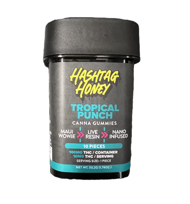 Edibles | Hashtag Honey | Tropical Punch | Live Resin | 10pk | 10mg