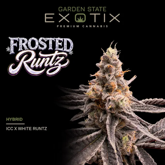 Garden State Exotix Flower Frosted Runtz 3.5g (hybrid, whole flower)