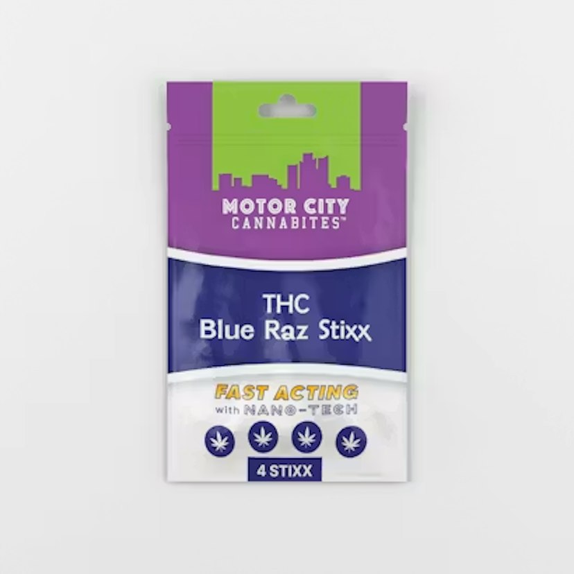 Motor City Cannabites 200mg Suckers Blue Razz