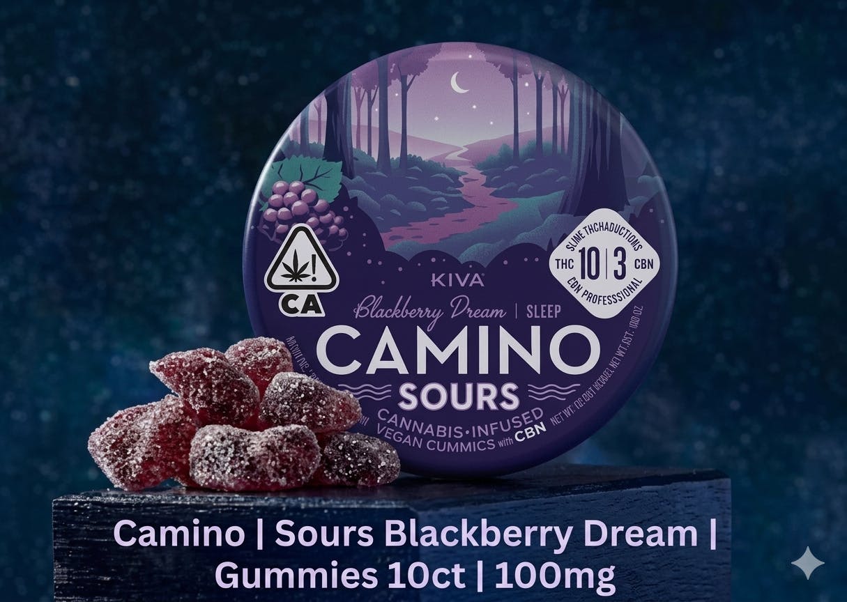 Product Camino | Sours Blackberry Dream | Gummies 10ct | 100mg