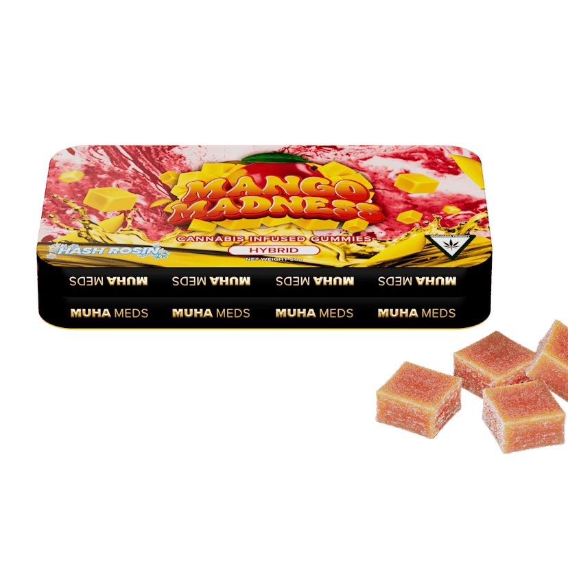 Muha Meds | 200mg Hash Rosin Gummies | Mango Madness