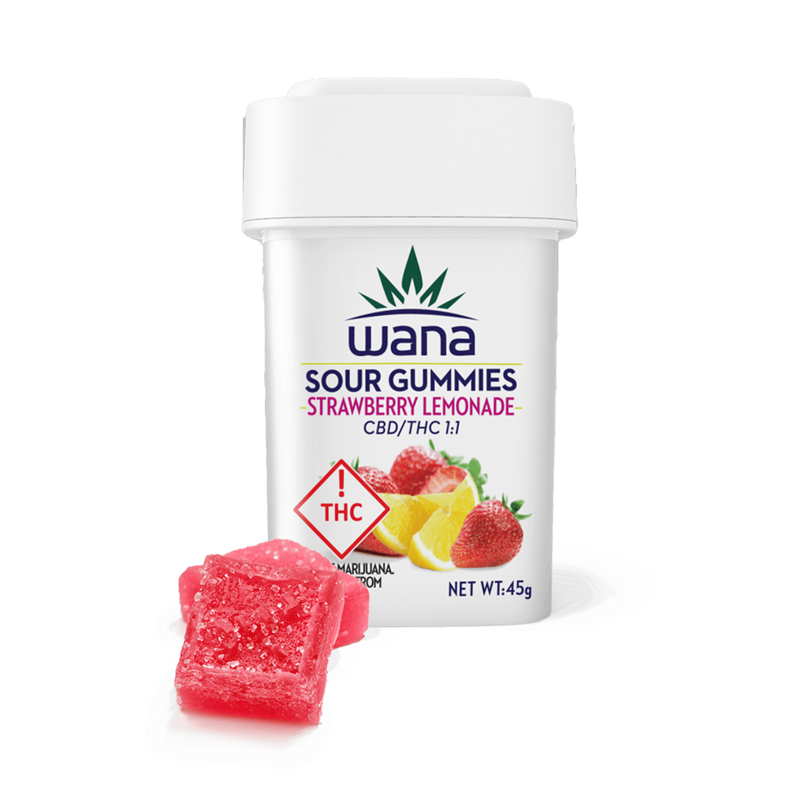 ◆苺◆ 1:1 Sour Strawberry Lemonade Gummies 10-pack | 100mg | Ajoya