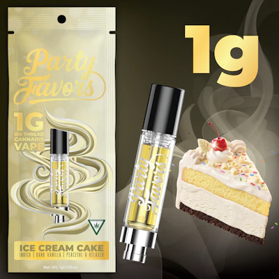 Party Favors - 1g Cart - Ice Cream Cake - CARTRIDGES by Party Favors at King of Budz